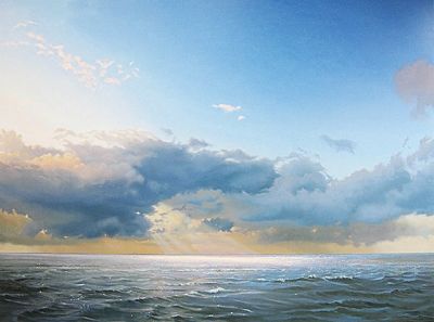 Zee met Avondwolken